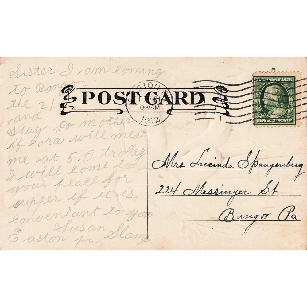 Antique George Washington Patriotic Postcard Our Hero US Flag Embossed 1912 - Picture 2 of 2